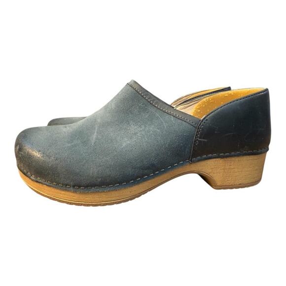 Dansko Brenna Clog Blue Burnished Suede Women size 40 US 10 - Picture 2 of 7